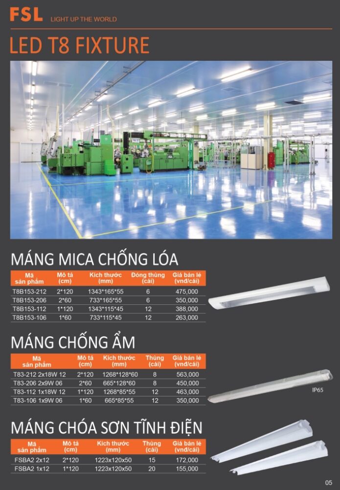 Den Led T8 Chong Tham