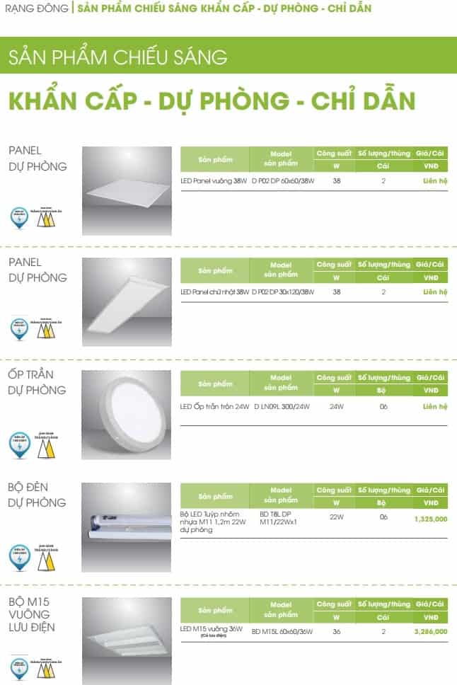 san pham den du phong