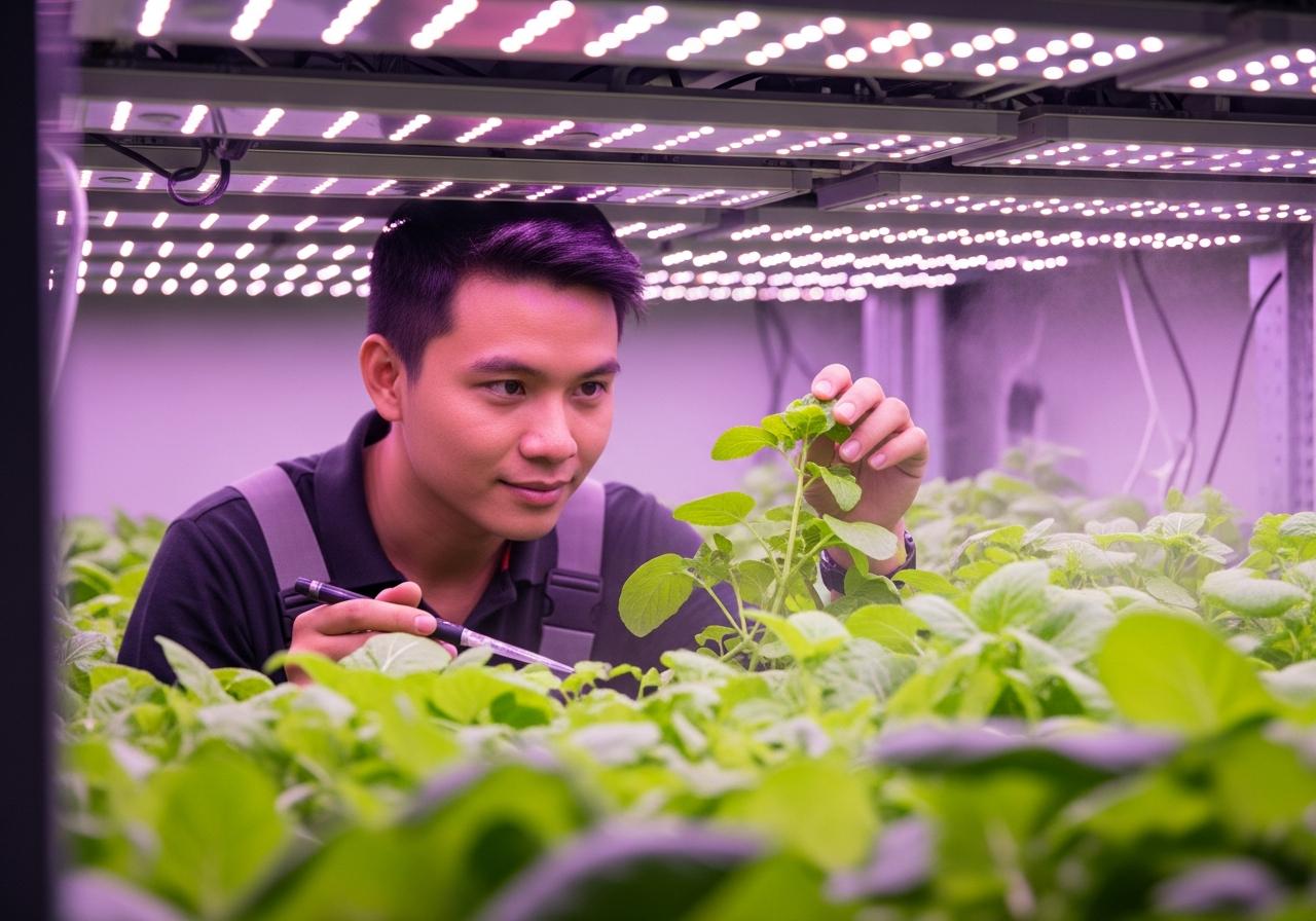 7 Bí quyết tối ưu hiệu quả khi trồng cây dưới ánh đèn LED