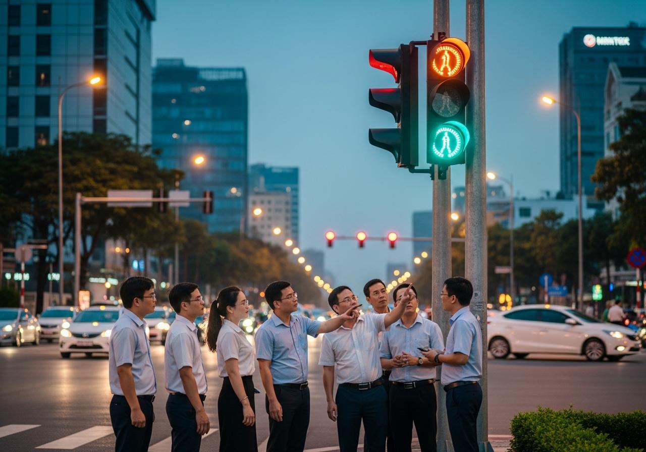 Cây Trụ Đèn Led HướNg DẫN Giao Thông